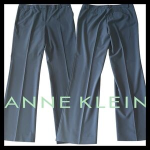 Anne Klein Navy Stretch Straight Leg Dress Pant Trouser (10)